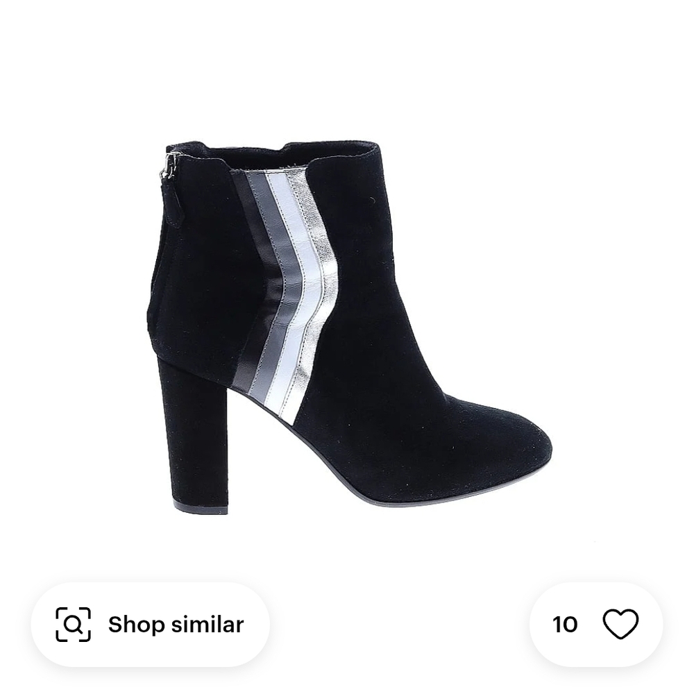 Grigiarancio Black and Silver Suede Leather Ankle Boots Italian